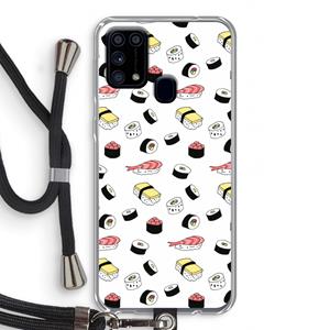 CaseCompany Sushi time: Samsung Galaxy M31 Transparant Hoesje met koord