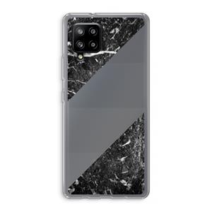 CaseCompany Zwart marmer: Samsung Galaxy A42 5G Transparant Hoesje