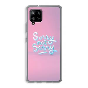 CaseCompany Sorry not sorry: Samsung Galaxy A42 5G Transparant Hoesje