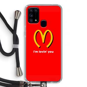 CaseCompany I'm lovin' you: Samsung Galaxy M31 Transparant Hoesje met koord