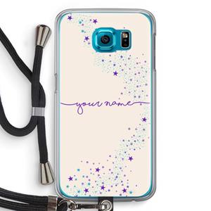 CaseCompany Sterren: Samsung Galaxy S6 Transparant Hoesje met koord