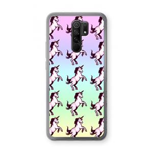 CaseCompany Musketon Unicorn: Xiaomi Redmi 9 Transparant Hoesje