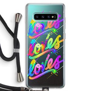 CaseCompany Loves: Samsung Galaxy S10 Plus Transparant Hoesje met koord