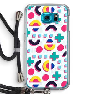 CaseCompany 8-bit N°2: Samsung Galaxy S6 Transparant Hoesje met koord