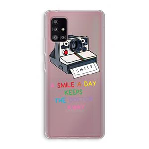 CaseCompany Smile: Samsung Galaxy A51 5G Transparant Hoesje