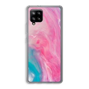 CaseCompany Roze explosie: Samsung Galaxy A42 5G Transparant Hoesje