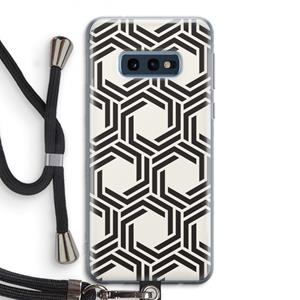 CaseCompany Geometrisch patroon: Samsung Galaxy S10e Transparant Hoesje met koord