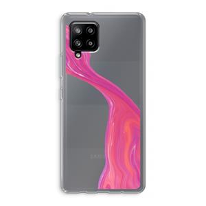 CaseCompany Paarse stroom: Samsung Galaxy A42 5G Transparant Hoesje