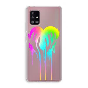CaseCompany Hold My Heart: Samsung Galaxy A51 5G Transparant Hoesje