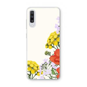 CaseCompany Wilde bloemen: Samsung Galaxy A70 Transparant Hoesje
