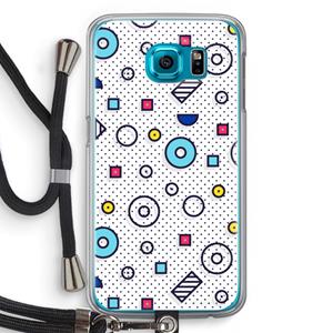 CaseCompany 8-bit N°9: Samsung Galaxy S6 Transparant Hoesje met koord