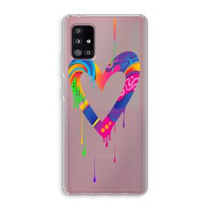 CaseCompany Melts My Heart: Samsung Galaxy A51 5G Transparant Hoesje