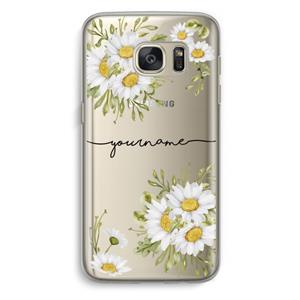 CaseCompany Daisies: Samsung Galaxy S7 Transparant Hoesje