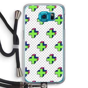 CaseCompany 8-bit N°10: Samsung Galaxy S6 Transparant Hoesje met koord