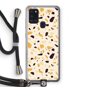CaseCompany Terrazzo N°13: Samsung Galaxy A21s Transparant Hoesje met koord