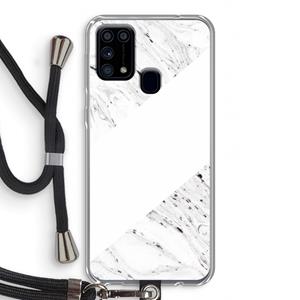 CaseCompany Biggest stripe: Samsung Galaxy M31 Transparant Hoesje met koord