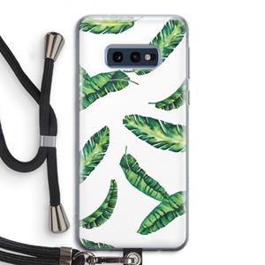 CaseCompany Lange bladeren: Samsung Galaxy S10e Transparant Hoesje met koord