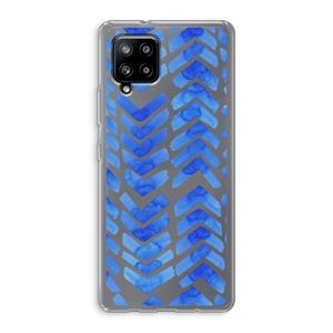 CaseCompany Blauwe pijlen: Samsung Galaxy A42 5G Transparant Hoesje