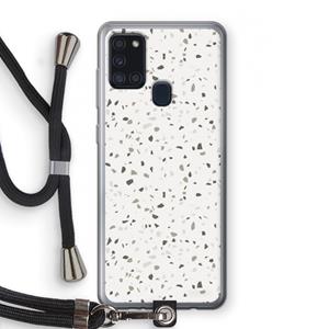 CaseCompany Terrazzo N°14: Samsung Galaxy A21s Transparant Hoesje met koord