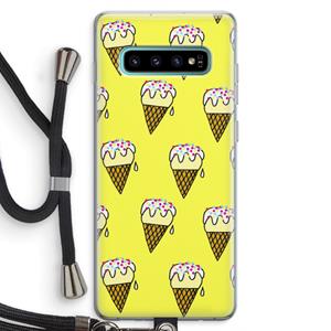 CaseCompany Isjes: Samsung Galaxy S10 Plus Transparant Hoesje met koord