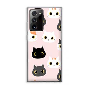 CaseCompany Katten: Samsung Galaxy Note 20 Ultra / Note 20 Ultra 5G Transparant Hoesje
