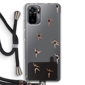 CaseCompany Dancing #1: Xiaomi Redmi Note 10 Pro Transparant Hoesje met koord