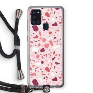 CaseCompany Terrazzo N°15: Samsung Galaxy A21s Transparant Hoesje met koord