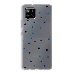 CaseCompany Blauwe stippen: Samsung Galaxy A42 5G Transparant Hoesje