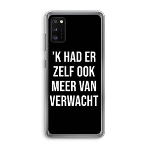 CaseCompany Meer verwacht - Zwart: Samsung Galaxy A41 Transparant Hoesje