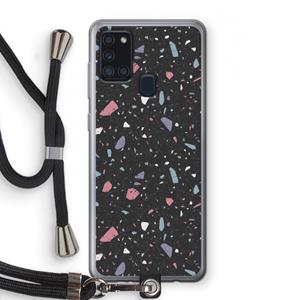 CaseCompany Terrazzo N°16: Samsung Galaxy A21s Transparant Hoesje met koord