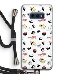 CaseCompany Sushi time: Samsung Galaxy S10e Transparant Hoesje met koord