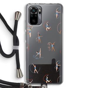 CaseCompany Dancing #3: Xiaomi Redmi Note 10 Pro Transparant Hoesje met koord