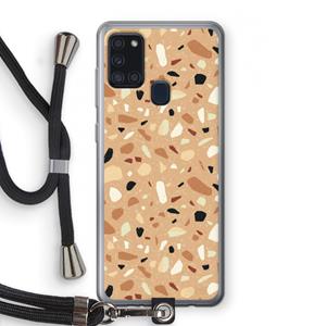 CaseCompany Terrazzo N°17: Samsung Galaxy A21s Transparant Hoesje met koord