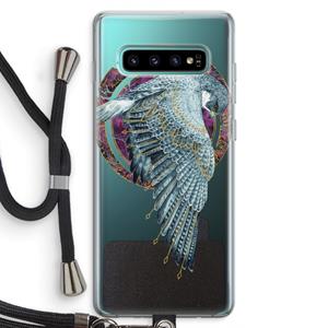 CaseCompany Golden Falcon: Samsung Galaxy S10 Plus Transparant Hoesje met koord