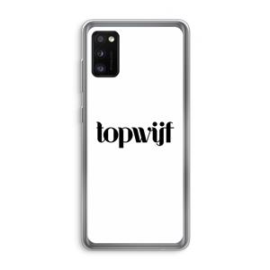 CaseCompany Topwijf Wit: Samsung Galaxy A41 Transparant Hoesje