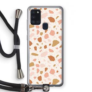 CaseCompany Terrazzo N°18: Samsung Galaxy A21s Transparant Hoesje met koord