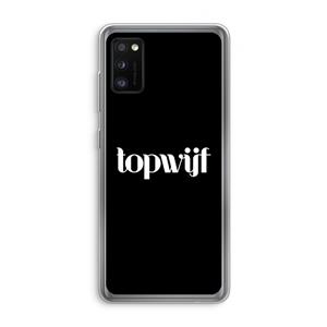 CaseCompany Topwijf Zwart: Samsung Galaxy A41 Transparant Hoesje
