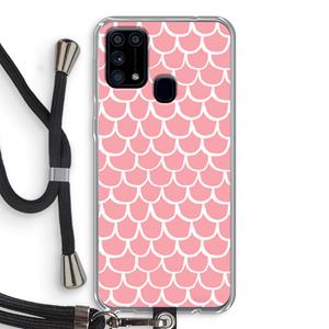 CaseCompany Dakpannetjes: Samsung Galaxy M31 Transparant Hoesje met koord