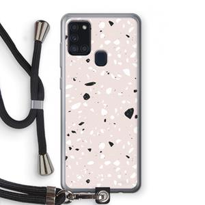CaseCompany Terrazzo N°20: Samsung Galaxy A21s Transparant Hoesje met koord