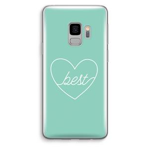 CaseCompany Best heart pastel: Samsung Galaxy S9 Transparant Hoesje