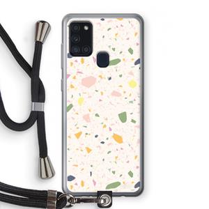 CaseCompany Terrazzo N°21: Samsung Galaxy A21s Transparant Hoesje met koord