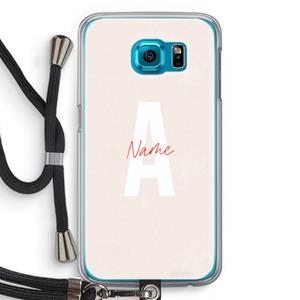 CaseCompany Strawberry Milkshake: Samsung Galaxy S6 Transparant Hoesje met koord