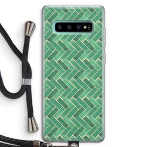 CaseCompany Moroccan tiles 2: Samsung Galaxy S10 Plus Transparant Hoesje met koord