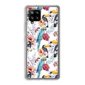 CaseCompany Bloemen tukan: Samsung Galaxy A42 5G Transparant Hoesje