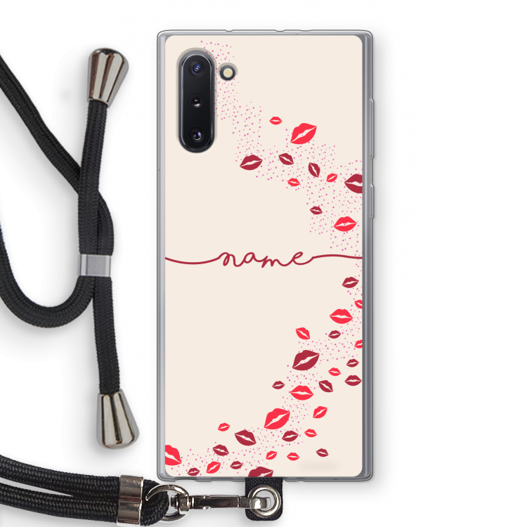 CaseCompany Kusjes: Samsung Galaxy Note 10 Transparant Hoesje met koord