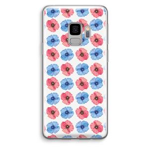 CaseCompany Klaproosjes: Samsung Galaxy S9 Transparant Hoesje