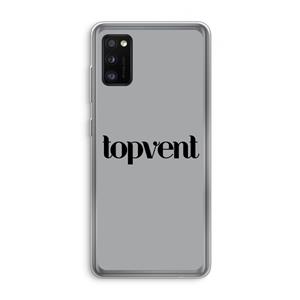 CaseCompany Topvent Grijs Zwart: Samsung Galaxy A41 Transparant Hoesje