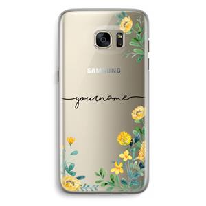 CaseCompany Gele bloemen: Samsung Galaxy S7 Edge Transparant Hoesje
