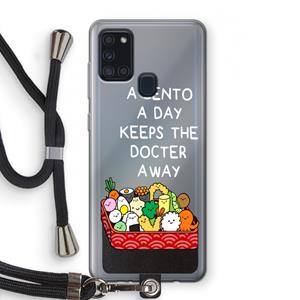 CaseCompany Bento a day: Samsung Galaxy A21s Transparant Hoesje met koord