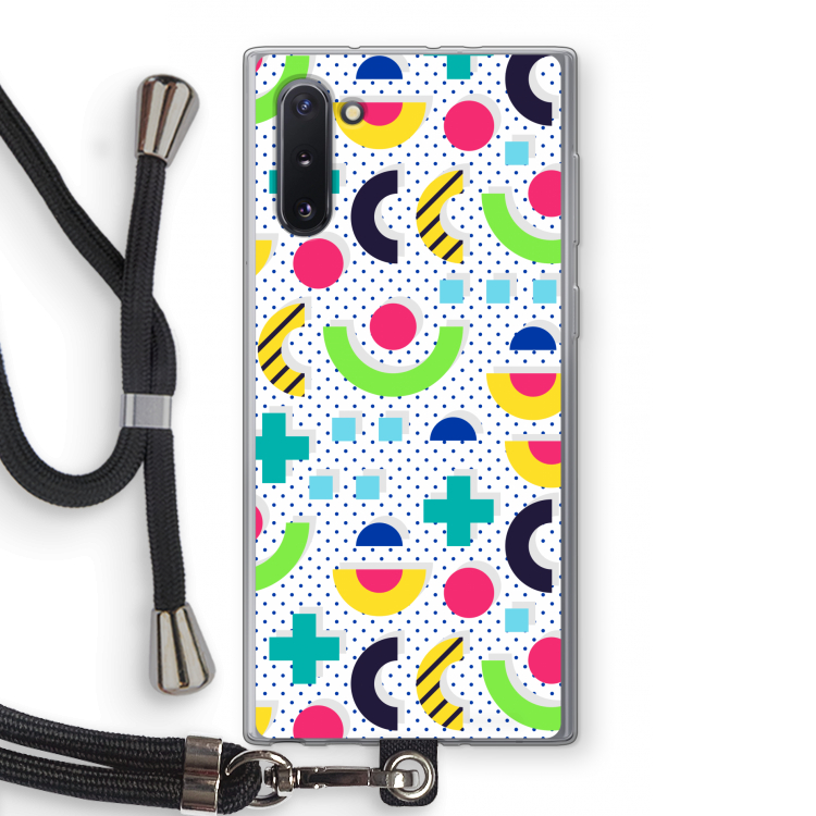 CaseCompany 8-bit N°1: Samsung Galaxy Note 10 Transparant Hoesje met koord
